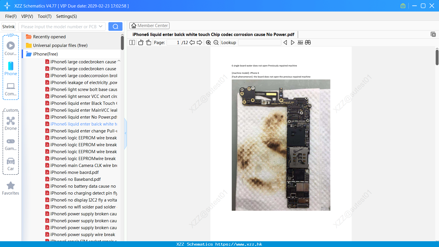 IPhone6 Liquid Enter Balck White Touch Chip Codec Corrosion Cause No Power